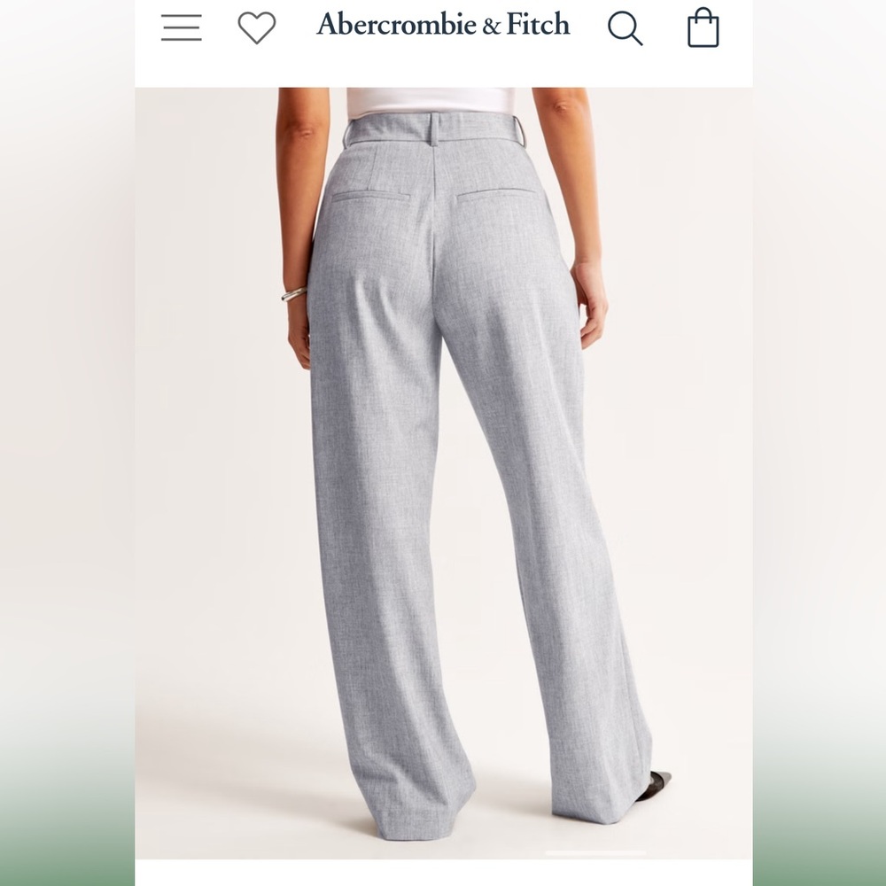 Curve Love A&F Sloane Tailored Wide Leg Pant